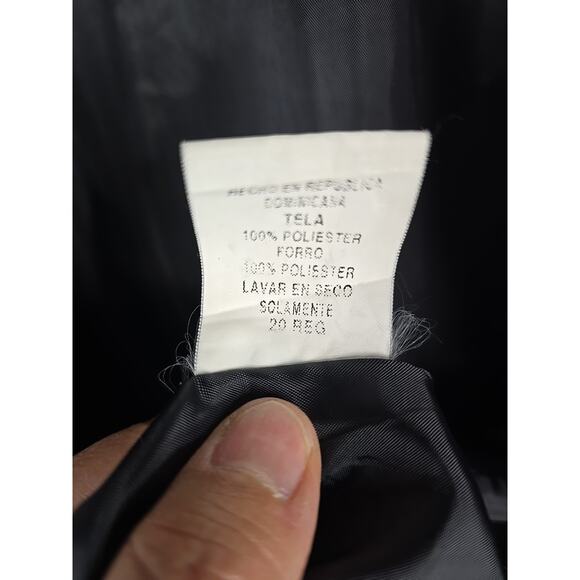 Falcone Longline Boy's Blazer 90s Suit Jacket 20R Pinstripe Gray - Picture 8 of 10